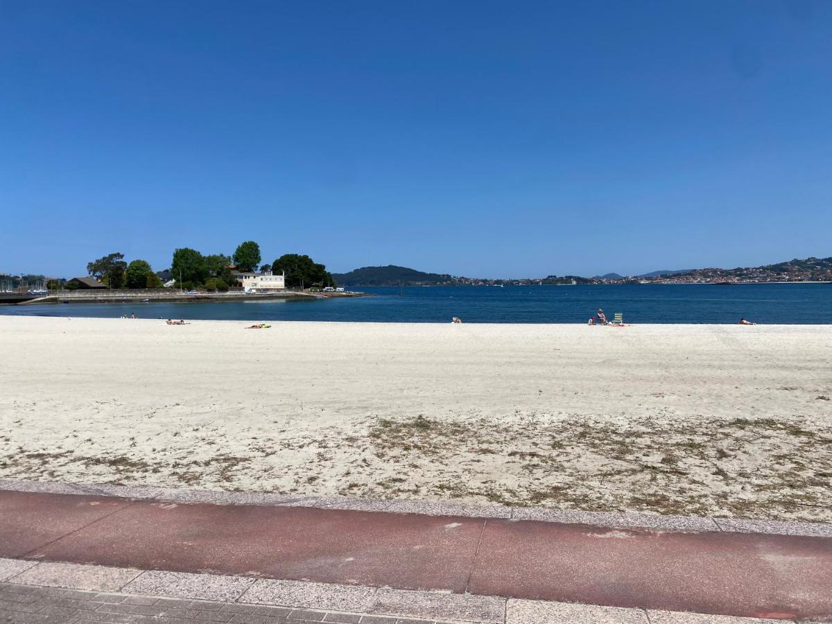 Baiona, Playa Santa Marta, Piscina Lägenhet Exteriör bild